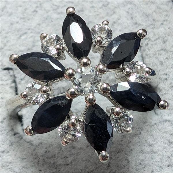 Silver 4.06G Sapphires Ring (~Size 7), Suggested Retail Value $240