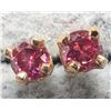 Image 1 : 14K Yellow Gold Lab Pink Diamond 0.05Ct Earrings, Suggested Retail Value $240