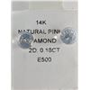 Image 4 : 14K White Gold Natural Light Pink Diamond 0.18Ct Earrings, Made in Canada, Appraised Retail $1000