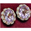 Image 2 : Silver Amethyst 5Ct Earrings, Suggested Retail Value $240