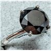 Image 1 : 14K White Gold 2.9G Black Diamond 3.84Ct Ring (~Size 6), Made in Canada, Appraised Retail $3900