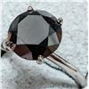 Image 2 : 14K White Gold 2.9G Black Diamond 3.84Ct Ring (~Size 6), Made in Canada, Appraised Retail $3900