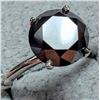 Image 3 : 14K White Gold 2.9G Black Diamond 3.84Ct Ring (~Size 6), Made in Canada, Appraised Retail $3900