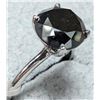 Image 4 : 14K White Gold 2.9G Black Diamond 3.84Ct Ring (~Size 6), Made in Canada, Appraised Retail $3900
