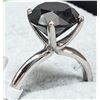 Image 5 : 14K White Gold 2.9G Black Diamond 3.84Ct Ring (~Size 6), Made in Canada, Appraised Retail $3900