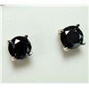 Image 1 : 14K White Gold 1.34G Black Diamond 1.2Ct Earrings, Made in Canada, Appraised Retail $1390