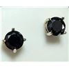 Image 2 : 14K White Gold 1.34G Black Diamond 1.2Ct Earrings, Made in Canada, Appraised Retail $1390