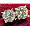 Image 1 : 14K White Gold 1.12G Natural Diamond 1.22Ct Earrings, Made in Canada, Appraised Retail $3545