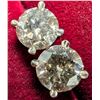 Image 3 : 14K White Gold 1.12G Natural Diamond 1.22Ct Earrings, Made in Canada, Appraised Retail $3545