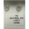 Image 5 : 14K White Gold 1.12G Natural Diamond 1.22Ct Earrings, Made in Canada, Appraised Retail $3545