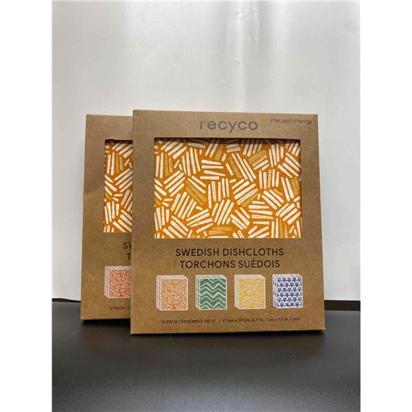 Recyo Swedish Dishcloths 12 Pack 17cmx19cm ​​​​​[x=#820