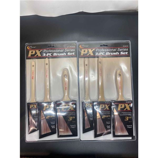 PX Professional Series 3-PC Brush Set Lot of 2