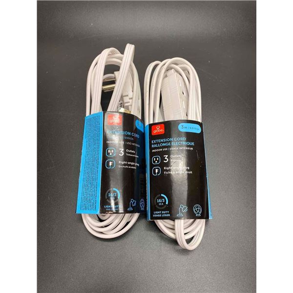 Globe Extension Cord 3 Outlet 3m Lot of 3