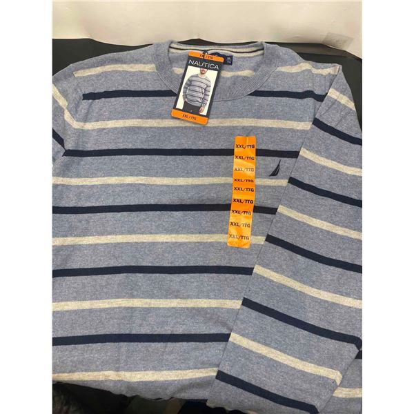 Nautica blue stripped sweat shirt  Size: XXL/TTG