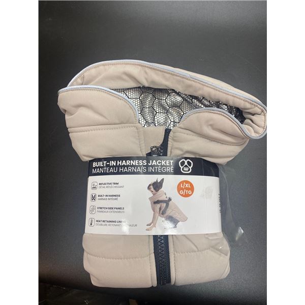 South Paw Warm Dog Coat With Built in Dog Harness, Waterproof Dog Winter Jacket for L/XL Dogs