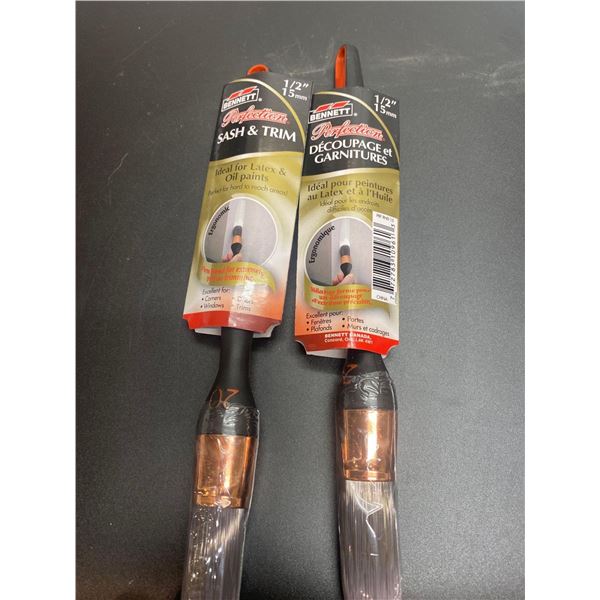 Bennet Perfection Slash & Trim Paint Brush Lot of 2