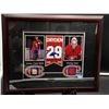 Image 1 : KEN DRYDEN #29- COLLECTOR FRAMED PICTURE WITH MONTREAL FORUM SEAT PIECE & GAME USED STICK PIECE, : i