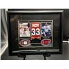 Image 1 : PATRICK ROY #33-COLLECTOR FRAMED PICTURE WITH MONTREAL FORUM SEAT AND STICK PIECES, : issued by: GRE