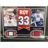 Image 2 : PATRICK ROY #33-COLLECTOR FRAMED PICTURE WITH MONTREAL FORUM SEAT AND STICK PIECES, : issued by: GRE