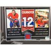 Image 2 : COURNOYER #12- COLLECTOR FRAMED PICTURE WITH MONTREAL FORUM SEAT PIECE, : issued by: GREATS OF THE G