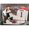 Image 2 : PLANTE #1- COLLECTOR FRAMED PICTURE WITH MONTREAL FORUM SEAT PIECE, : issued by: GREATS OF THE GAME,