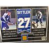 Image 2 : DARRYL SITTLER #27 - COLLECTOR FRAMED PICTURE WITH M.L.G SEAT PIECE, : issued by: GREATS OF THE GAME