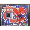 Image 2 : NICK SUZUKI #14 - COLLECTOR FRAMED PICTURE WITH GAME USED STICK PIECE, : issued by: GREATS OF THE GA