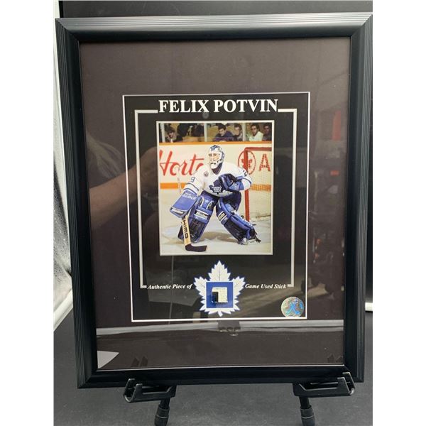 FELIX POTVIN #29 - COLLECTOR FRAMED PICTURE WITH GAME USED STICK PIECE, : issued by: GREATS OF THE G