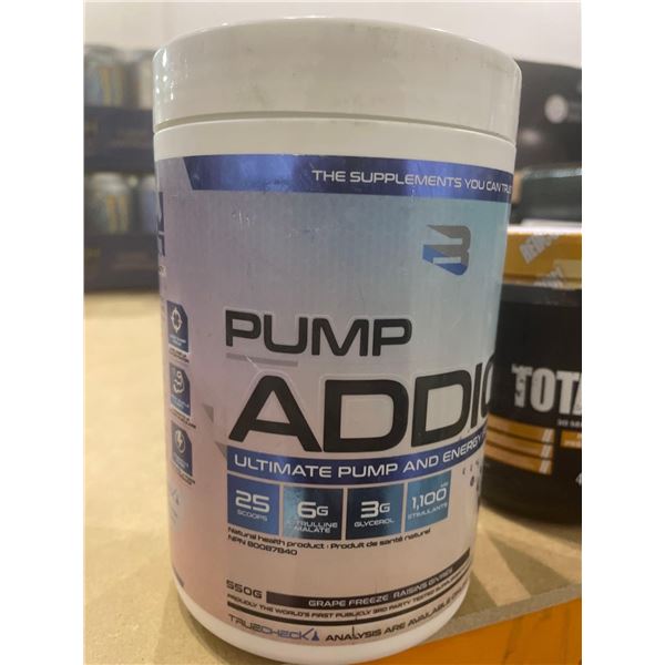 Pump Addict Ultimate Pump and Energy Formula Grape Freeze 550g