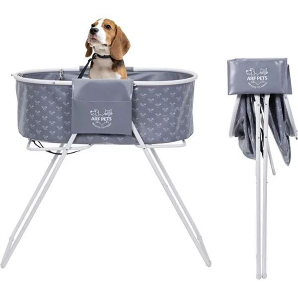 Arf Pets Elevated Foldable Pet Bath Tub
