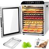 Image 1 : Kwasyo Food Dehydrator 12 Trays, 4 Presets for Fruits, Veggies, Meats, Flowers, 90°C Temperature Con