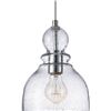 Image 1 : LANROS Farmhouse Mini Pendant Lighting with Handblown Black Sand Powder Glass Shade, Adjustable Cord
