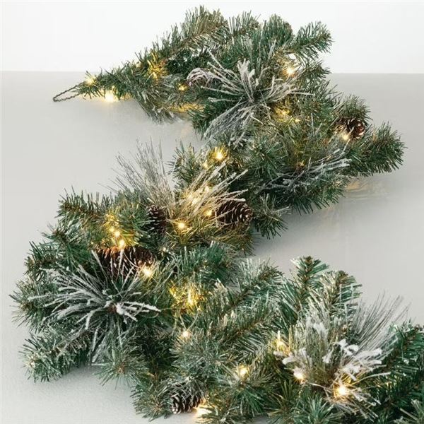 Garland Pre-Lit with LED Lights 90 LED Lights 9ft