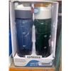 Image 1 : Green and Blue Kambukka Elton Water Bottles 2 x 1000ml