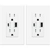 Image 1 : In-Wall USB A & C Receptacles Set of 2