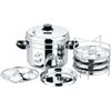 Image 1 : Vinod Stainless Steel Multi Pot Large 4 Idli Plates 4 Dhokla Plates
