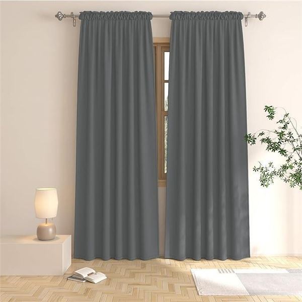 Exclusive Fabrics Furnishings Plush Velvet Curtain Collection Pole Pocket with Hookbelt & Back Tabs 