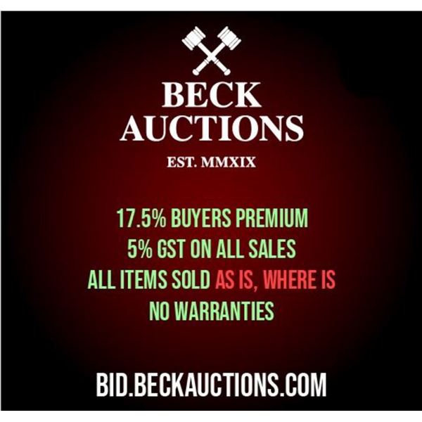Beck Auctions Inc. Terms & Conditions