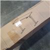 Image 3 : AS NEW TECH ORBITS ELECTRIC SIT STAND DESK WITH BLACK FRAME AND BROWN BUTCHER BLOCK TEXTURED TOP