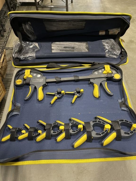 Mastercraft Spring Clamp MASTERCRAFT CLAMP SET AND HAND SAW SET IN CARRY CASES