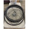 Image 2 : PAIR OF REAR RIMS WITH TIRES, 2 BELLS, BIKE WRENCH, LIGHT, REFLECTOR AND HANDLEBAR BASKET