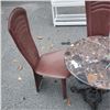 Image 2 : VINTAGE MARBLE TABLE WITH 3 CHAIRS