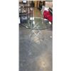 Image 1 : MODERN ROUND CHROME ANMD GLASS TOP DINING TABLE 48 INCH DIAMETER