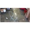 Image 2 : MODERN ROUND CHROME ANMD GLASS TOP DINING TABLE 48 INCH DIAMETER