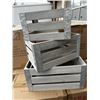 Image 2 : 2 NEW SETS OF 3 GREY AND SILVER NESTING BOXES