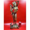 VTG Wooden Nude Lady Carving