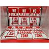 6 Sealed No Parking Plastic Signs