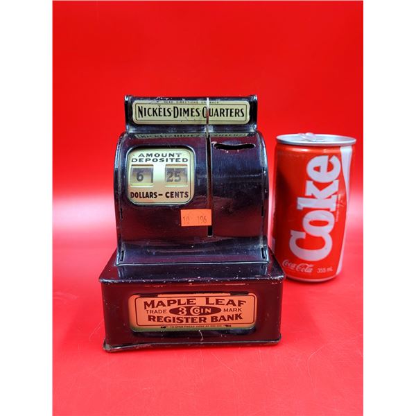 VTG Maple Leaf 3 Coin Register Bank