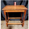 Image 1 : Antique Oak Barley Twist Side Table