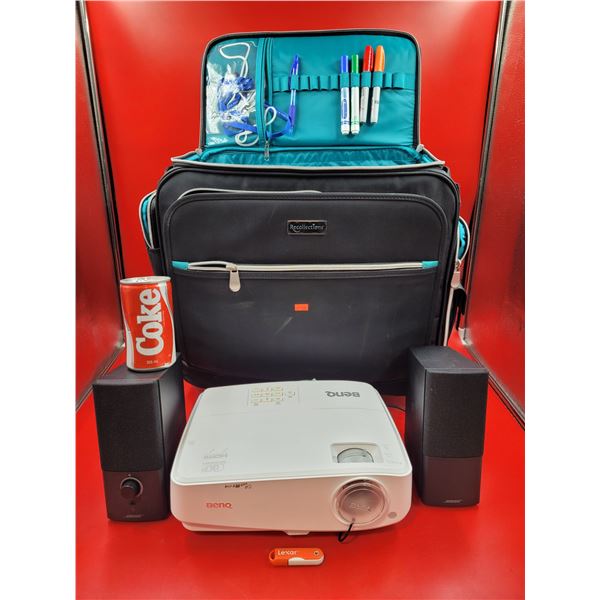 Recollections Craft Supply Carrier, Benq Projector, & Bose Speakers